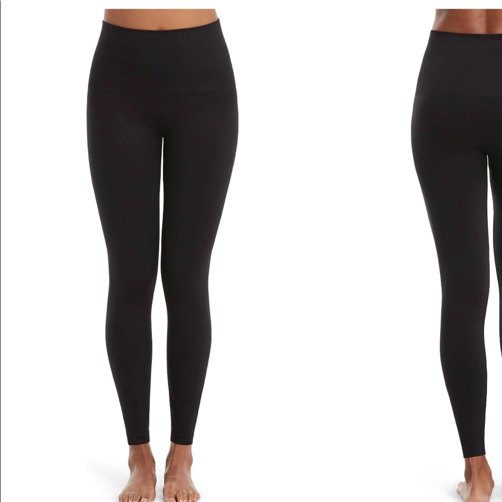 Spanx Look At Me Now Seamless Leggings, Very Black, Size S